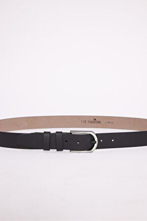 Erkek 2'li Set 3,5 Cm Klasik 4 Cm Spor Siyah Kemer