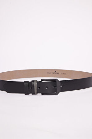 Erkek 2'li Set 3,5 Cm Klasik 4 Cm Spor Siyah Kemer