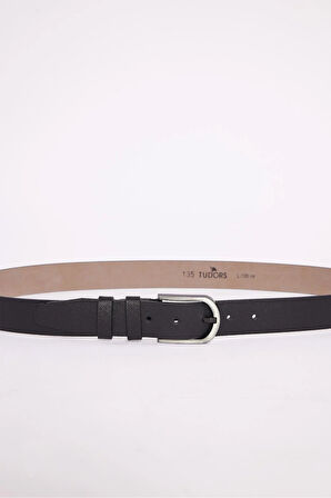 Erkek 2'li Set 3,5 Cm Klasik 4 Cm Spor Siyah Kemer