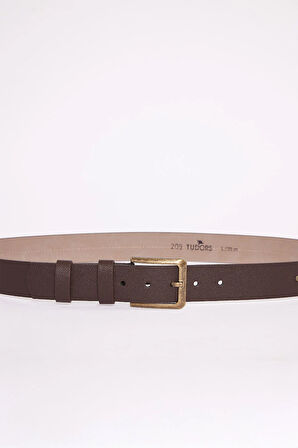 Erkek 2'li Set 3,5 Cm Klasik 4 Cm Spor Kahverengi Kemer