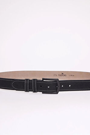 Erkek 2'li Set 3,5 Cm Kahverengi Vegan Deri 4 Cm Spor Siyah Kemer