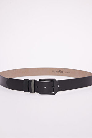 Erkek 2'li Set 4 Cm Spor Siyah Kemer