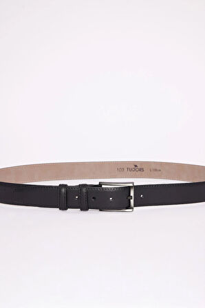 Erkek 2'li Set 3,5 Cm Klasik Siyah Kemer