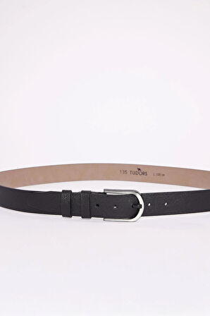 Erkek 2'li Set 3,5 Cm Klasik Siyah Kemer