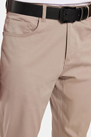 Erkek Regular Fit Rahat Kesim Kanvas Taş Pantolon