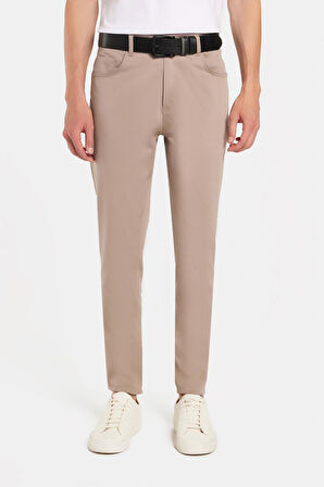 Erkek Regular Fit Rahat Kesim Kanvas Taş Pantolon