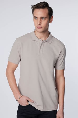 Erkek 5'li Paket Siyah-Gri-Beyaz-Haki-Bordo Slim Fit Dar Kesim Pamuklu Düz Pike Polo Yaka Tişört