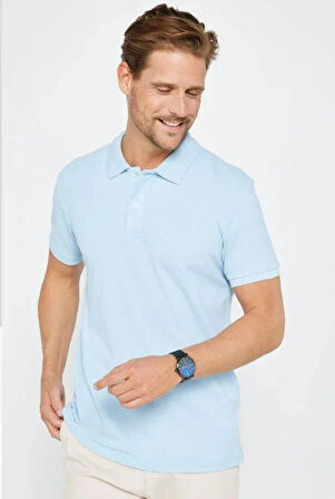 Erkek 5'li Paket Bordo-Gri-Mavi-Haki-Çimen Yeşili Slim Fit Pamuklu Düz Pike Polo Yaka Tişört