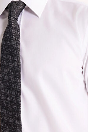 Erkek Regular Fit Beyaz Non-Iron %100 Pamuk Doğa Dostu Ekoteks Belgeli Ütü Gerektirmez Beyaz Gömlek