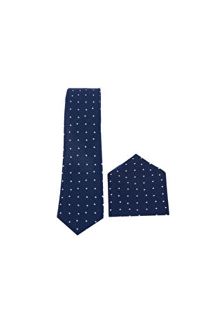 Desenli Klasik Cep Mendilli Erkek Kravat