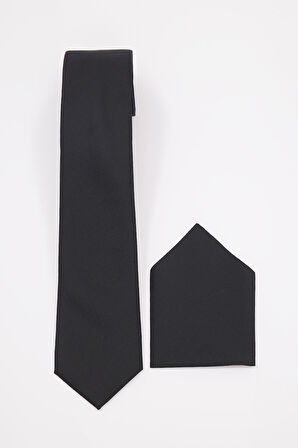 Desenli Klasik Cep Mendilli Erkek Kravat