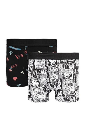 Erkek 10'lu Desenli Likralı Pamuklu Esnek Kumaş Premium Seri Boxer