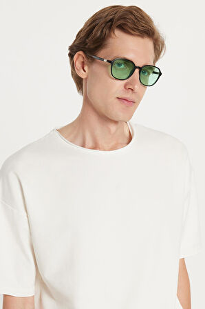 Erkek Oversize Geniş Kesim Bisiklet Yaka Gofre Kumaş Beli Bağcıklı Ekru Şort Takım