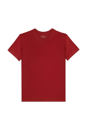 Unisex 5'li Paket Beyaz-Kırmızı-Gri-Yeşil-Siyah Slim Fit Dar Kesim %100 Pamuk Bisiklet Yaka Tişört