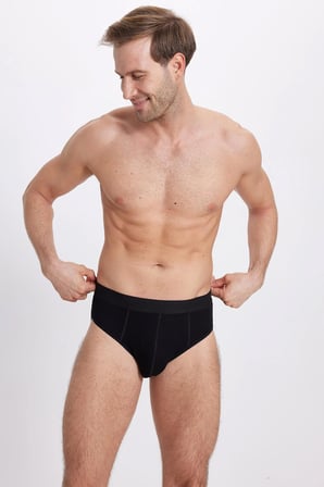 Erkek 2'li Paket Likralı Bambu Siyah Slip Külot