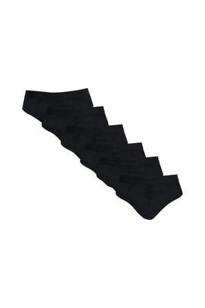 Erkek 6'lı Paket Likralı Pamuklu Siyah Slip Külot