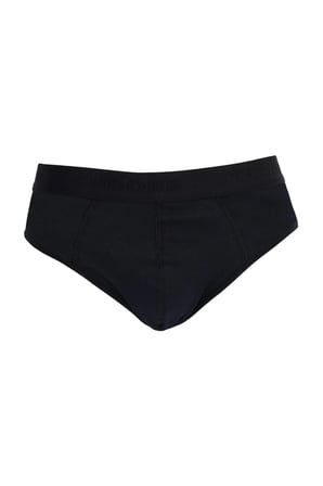 Erkek 6'lı Paket Likralı Pamuklu Siyah Slip Külot
