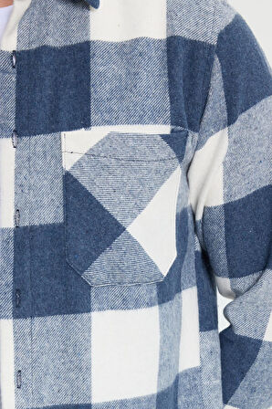 Erkek Regular Fit Klasik Kesim Kareli Cepli Oduncu Gömlek