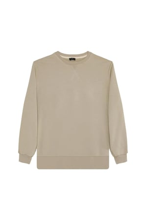 Unisex 3'lü Paket Sax Mavi-Taş-Okyanus Mavi Relax Fit %100 Pamuk 3 İplik Bisiklet Yaka Sweatshirt