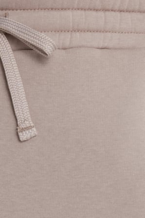 Unisex Relax Fit Rahat Kesim Şardonlu 3 Cepli Lastikli Jogger Paça Bej Eşofman Altı