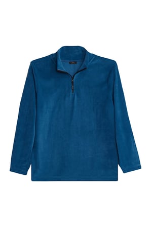 Unisex 3'lü Paket Haki-Ekru-İndigo Standart Fit Soğuğa Karşı Dayanıklı Polar Sweatshirt