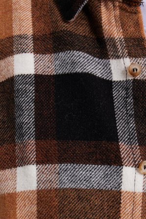 Erkek Slim Fit Dar Kesim Kareli Kışlık Oduncu Gömlek