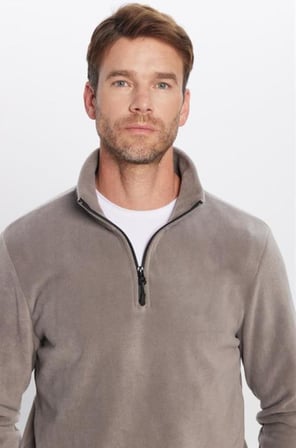 Unisex 3'lü Paket Gri-Haki-Saks Mavi Standart Fit Soğuğa Karşı Dayanıklı Polar Sweatshirt