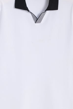 Erkek Slim Fit Dar Kesim %100 Pamuk Beyaz Polo Yaka Tişört
