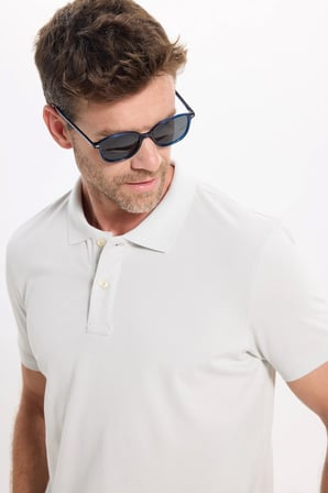 Erkek Slim Fit Dar Kesim Premium Seri %100 Pamuk Yumuşak Dokulu Merserize Bej Polo Yaka Tişört