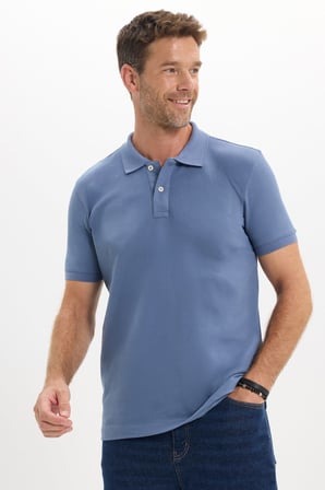 Erkek Slim Fit Dar Kesim Premium Seri %100 Pamuk Yumuşak Dokulu Merserize Lacivert Polo Yaka Tişört
