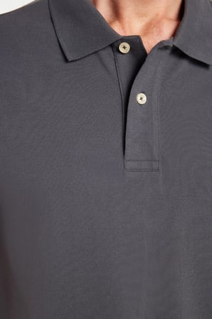 Erkek Slim Fit Dar Kesim Premium Seri %100 Pamuk Yumuşak Dokulu Merserize Gri Polo Yaka Tişört 