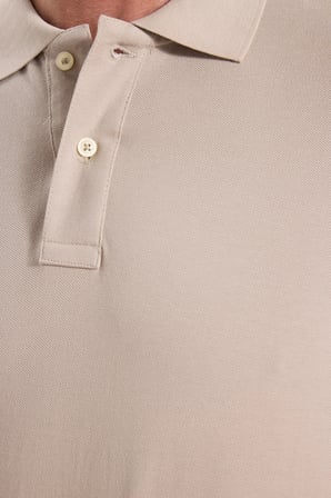 Erkek Slim Fit Dar Kesim Premium Seri %100 Pamuk Yumuşak Dokulu Merserize Bej Polo Yaka Tişört