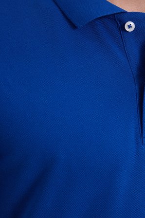 Erkek Slim Fit Dar Kesim %100 Pamuk Kısa Kollu Polo Yaka Lacivert Tişört