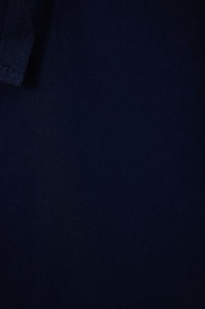 Kadın %100 Pamuk Baggy Fit Rahat Kesim Lastikli Bel Müslin Kumaş Cepli Lacivert Pantolon