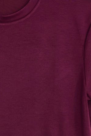 Erkek Regular Fit Klasik Kesim Ekstra Soft Modal Kumaş Bisiklet Yaka Kısa Kollu Bordo Tişört