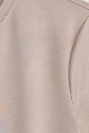Erkek Regular Fit Klasik Kesim Ekstra Soft Modal Kumaş Bisiklet Yaka Kısa Kollu Bej Tişört