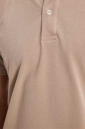 Erkek Slim Fit Dar Kesim %100 Pamuk Kısa Kollu Polo Yaka Taş Tişört