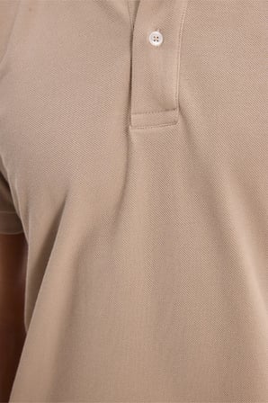 Erkek Slim Fit Dar Kesim %100 Pamuk Kısa Kollu Polo Yaka Taş Tişört