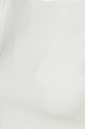 Kadın Slim Fit Dar Kesim Kısa Kollu Kayık Yaka Ekru Bluz