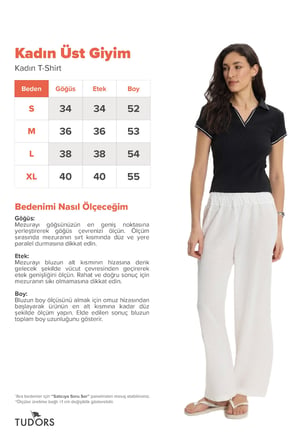 Kadın Slim Fit Dar Kesim Pamuklu Polo Yaka Kısa Kollu Siyah Tişört