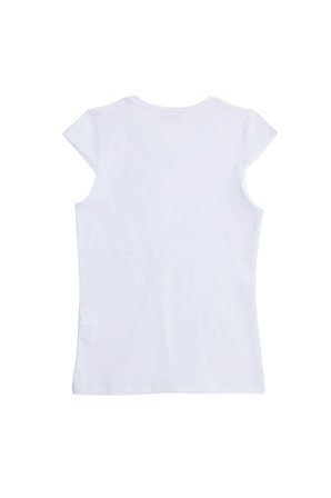 Kadın Slim Fit Dar Kesim Pamuklu Likralı Bisiklet Yaka Ay Kol Beyaz Tişört