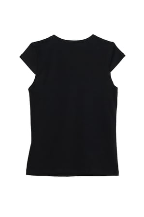 Kadın Slim Fit Dar Kesim Pamuklu Likralı Bisiklet Yaka Ay Kol Siyah Tişört