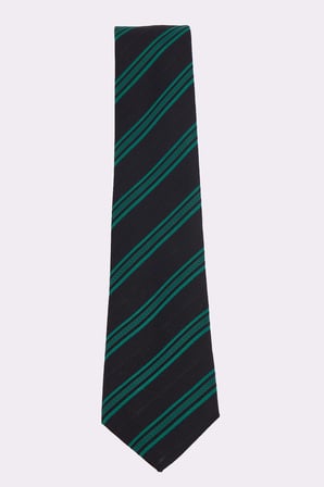 Siyah Turkuaz Desenli Cep Mendilli Klasik Kravat