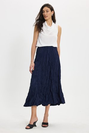 Kadın Slim Fit Dar Kesim Degaje Yaka Kolsuz Ekru Kruvaze Bluz