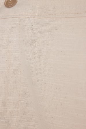 Erkek Relax Fit Rahat Kesim %100 Pamuk Geniş Paça Keten Kumaş Çift Cepli Kahverengi Pantolon