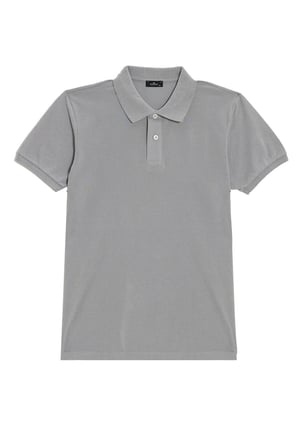 Erkek 5'li Paket Siyah-Gri-Lacivert-Mavi-Bordo Slim Fit Dar Kesim Pamuklu Düz Pike Polo Yaka Tişört
