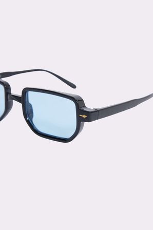 Unisex Geometrik Çerçeve Siyah Çerçeve Uv 400 Korumalı Güneş Gözlüğü