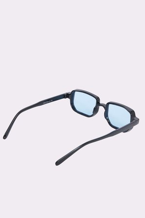 Unisex Geometrik Çerçeve Siyah Çerçeve Uv 400 Korumalı Güneş Gözlüğü