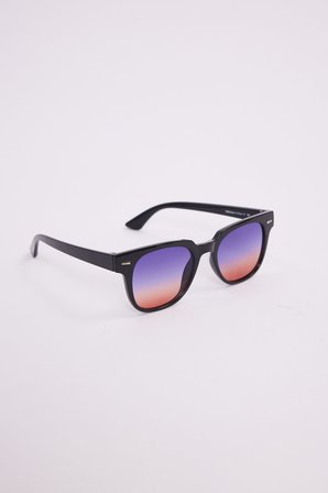 Unisex Oval Siyah Çerçeve Uv 400 Korumalı Renkli Cam Güneş Gözlüğü
