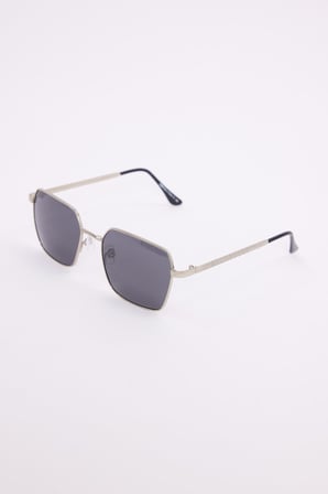 Unisex İnce Metal Çerçeve Füme Camlı UV 400 Korumalı Güneş Gözlüğü
